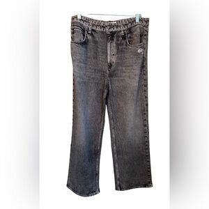 Rag & Bone Miramar Shea Terry High Rise Ankle Relax Straight Raven Size 30 NWT